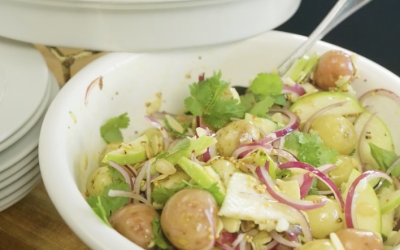 ENSALADA PAPAS MINI CON MANZANA